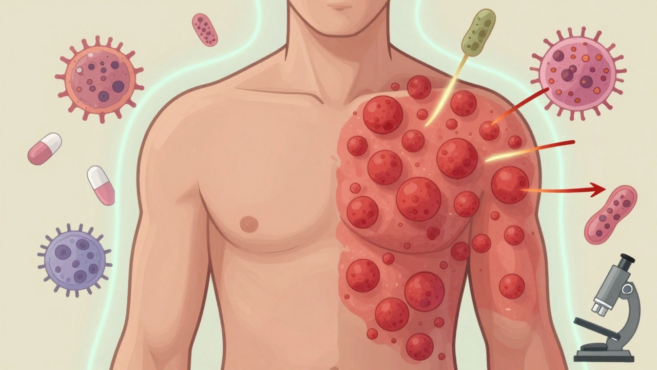 Acné inducido por esteroides y cambios en la piel: soluciones tópicas y de estilo de vida