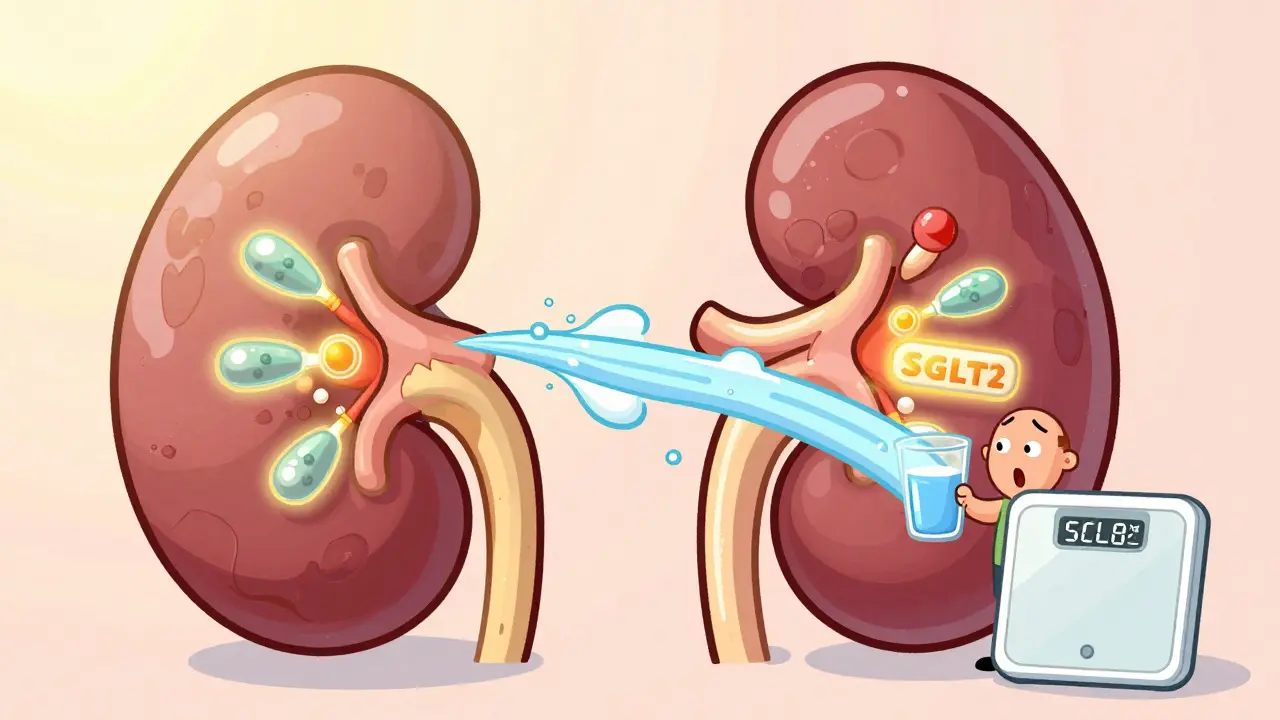 Efectos diuréticos de los inhibidores SGLT2: deshidratación, mareos y presión arterial