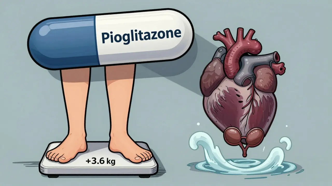 Seguridad de la Pioglitazona: Riesgos de Insuficiencia Cardíaca, Edema y Cáncer de Vejiga